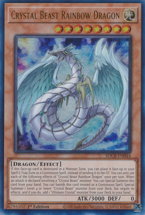 Crystal Beast Rainbow Dragon [SDCB-EN044] Ultra Rare | Shuffle n Cut Hobbies & Games