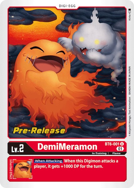 DemiMeramon [BT6-001] [Double Diamond Pre-Release Cards] | Shuffle n Cut Hobbies & Games