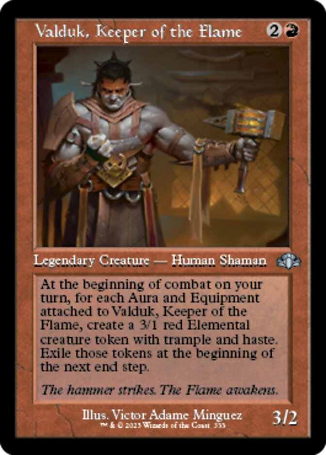 Valduk, Keeper of the Flame (Retro) [Dominaria Remastered] | Shuffle n Cut Hobbies & Games