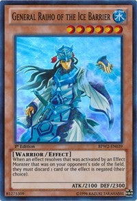 General Raiho of the Ice Barrier [BPW2-EN039] Super Rare | Shuffle n Cut Hobbies & Games