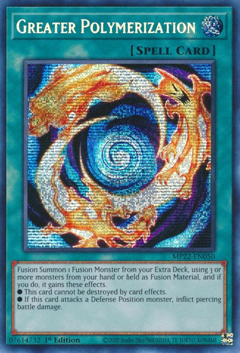 Greater Polymerization [MP22-EN050] Prismatic Secret Rare | Shuffle n Cut Hobbies & Games