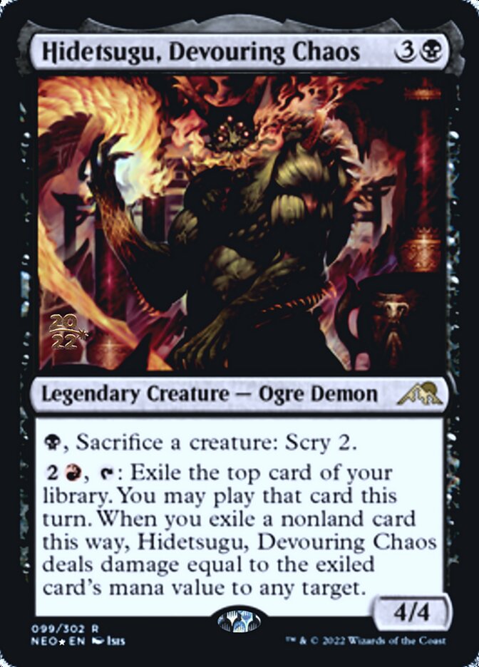 Hidetsugu, Devouring Chaos [Kamigawa: Neon Dynasty Prerelease Promos] | Shuffle n Cut Hobbies & Games
