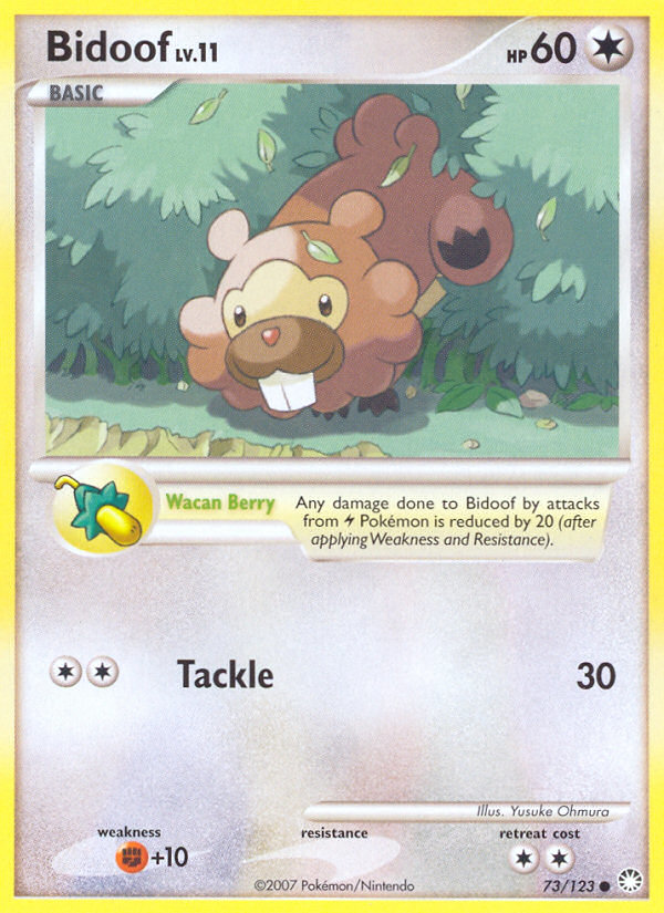 Bidoof (73/123) [Diamond & Pearl: Mysterious Treasures] | Shuffle n Cut Hobbies & Games