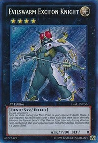 Evilswarm Exciton Knight [LVAL-EN056] Secret Rare | Shuffle n Cut Hobbies & Games