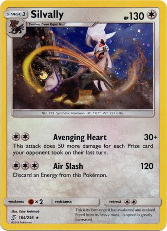 Silvally (184/236) (Cosmos Holo) [Sun & Moon: Unified Minds] | Shuffle n Cut Hobbies & Games