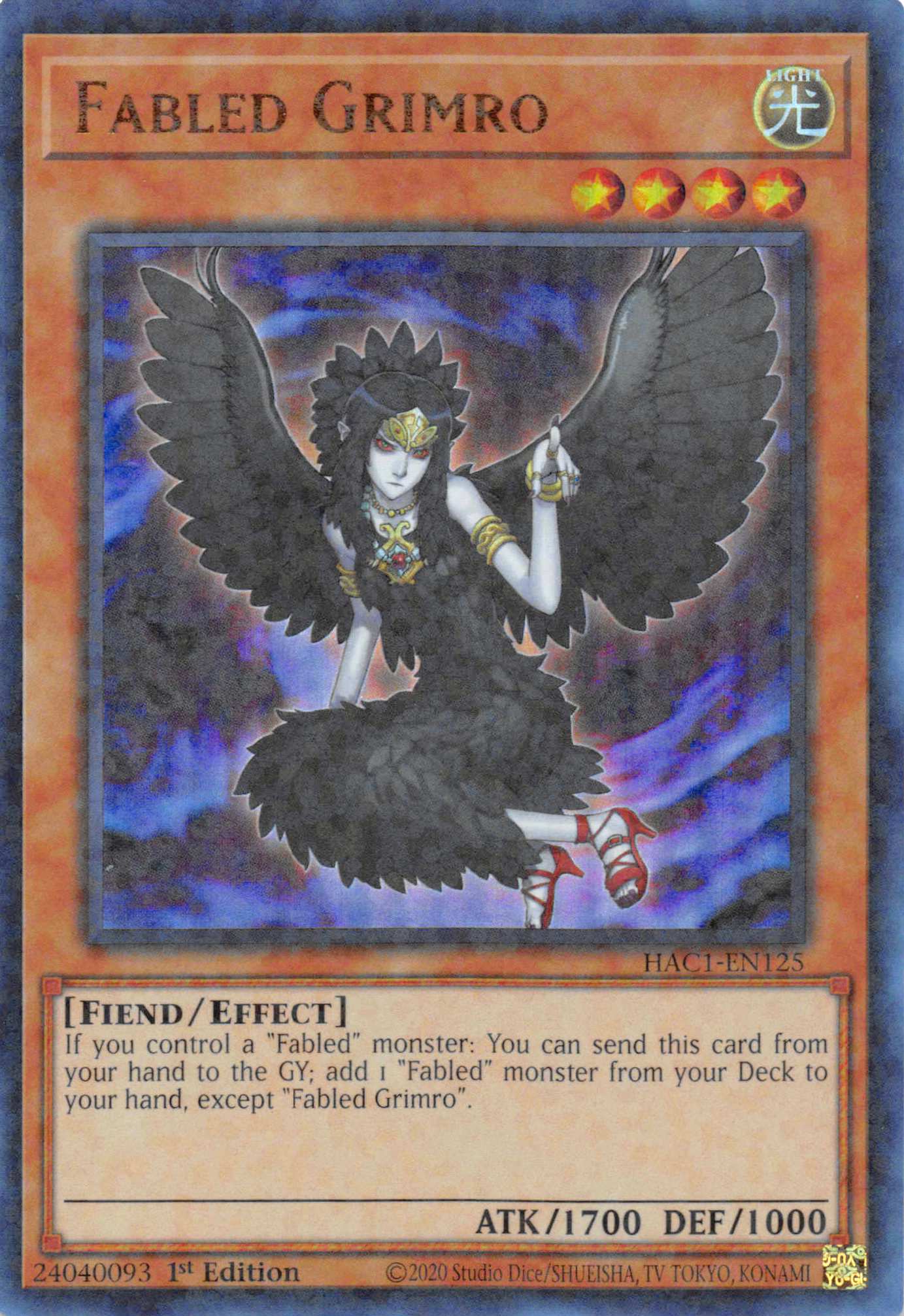 Fabled Grimro (Duel Terminal) [HAC1-EN125] Parallel Rare | Shuffle n Cut Hobbies & Games