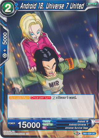 Android 18, Universe 7 United (DB1-029) [Dragon Brawl] | Shuffle n Cut Hobbies & Games
