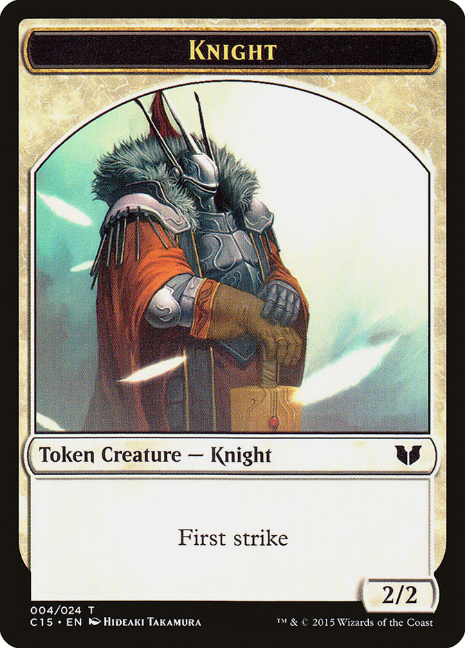 Knight Token (004/024) [Commander 2015 Tokens] | Shuffle n Cut Hobbies & Games