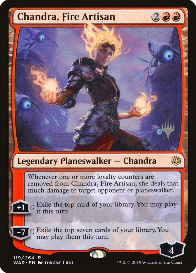 Chandra, Fire Artisan (Promo Pack) [War of the Spark Promos] | Shuffle n Cut Hobbies & Games