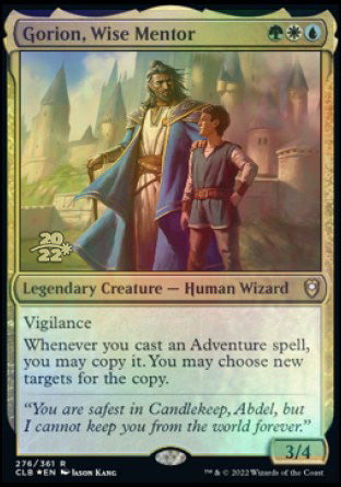 Gorion, Wise Mentor [Commander Legends: Battle for Baldur's Gate Prerelease Promos] | Shuffle n Cut Hobbies & Games