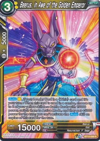 Beerus, in Awe of the Golden Emperor [BT12-098] | Shuffle n Cut Hobbies & Games