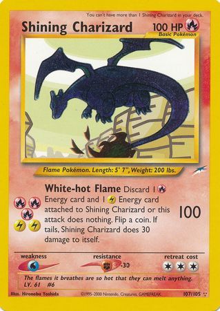 Shining Charizard (107/105) [Neo Destiny Unlimited] | Shuffle n Cut Hobbies & Games