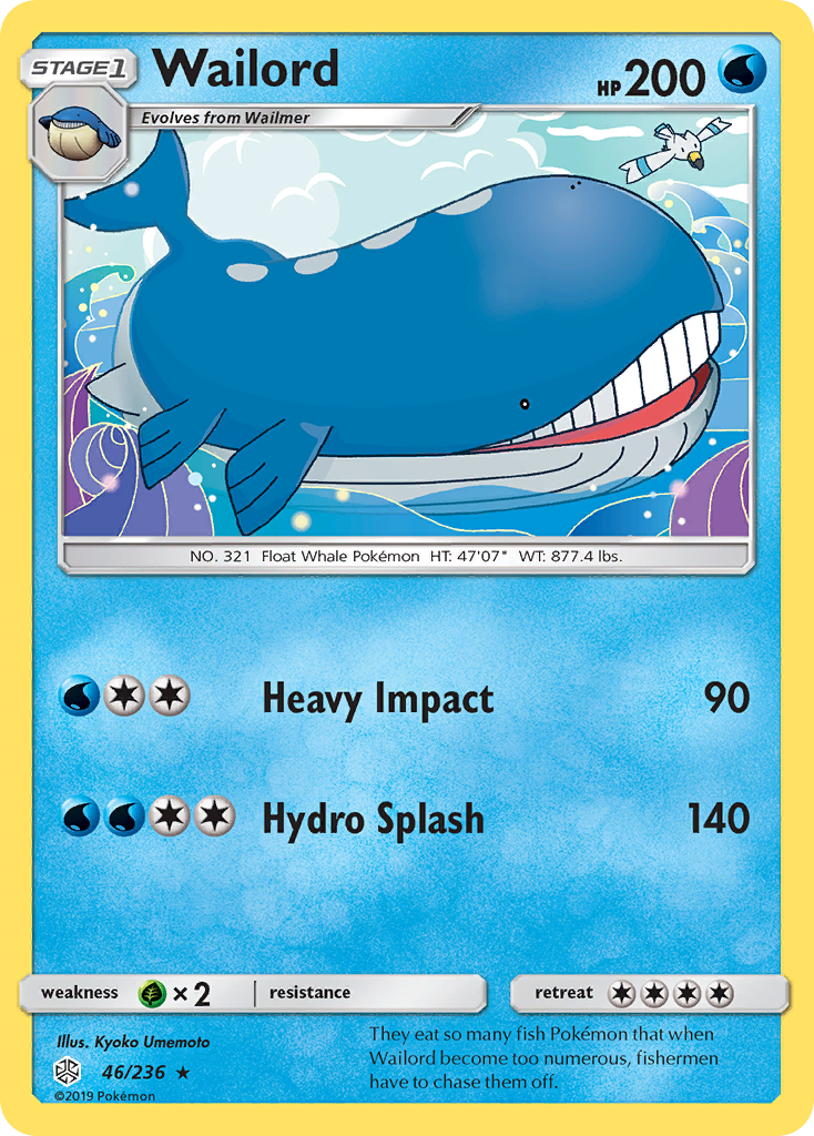 Wailord (46/236) [Sun & Moon: Cosmic Eclipse] | Shuffle n Cut Hobbies & Games