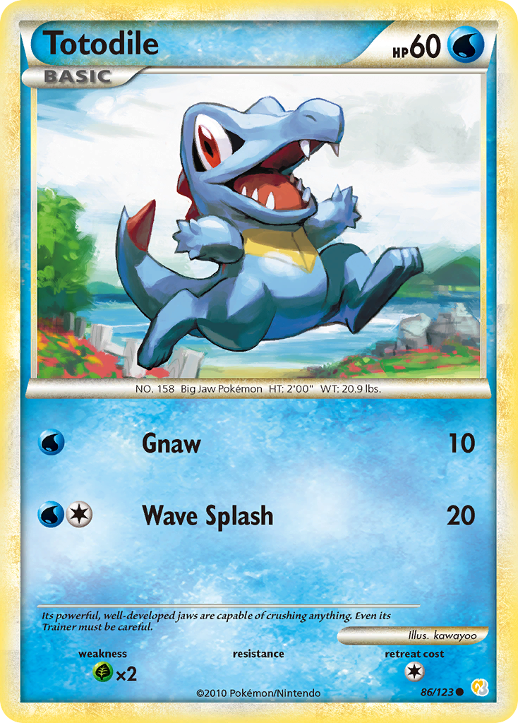 Totodile (86/123) [HeartGold & SoulSilver: Base Set] | Shuffle n Cut Hobbies & Games