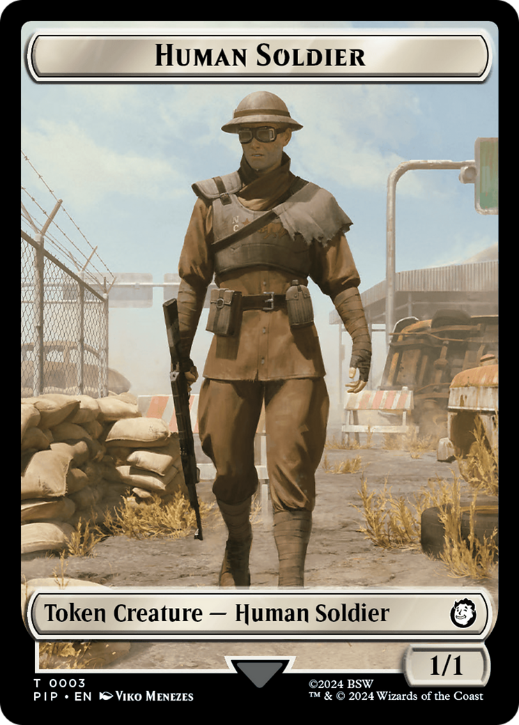 Treasure (0019) // Human Soldier Double-Sided Token [Fallout Tokens] | Shuffle n Cut Hobbies & Games