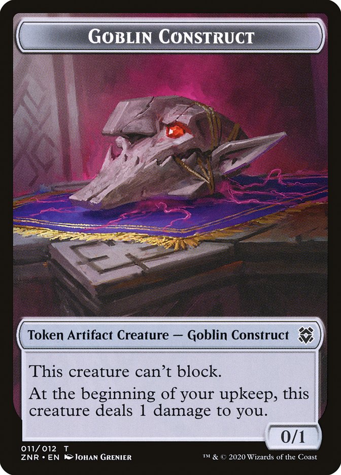 Angel Warrior // Goblin Construct Double-Sided Token [Zendikar Rising Tokens] | Shuffle n Cut Hobbies & Games