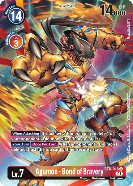 Agumon - Bond of Bravery [BT6-018] (Alternate Art) [Double Diamond] | Shuffle n Cut Hobbies & Games