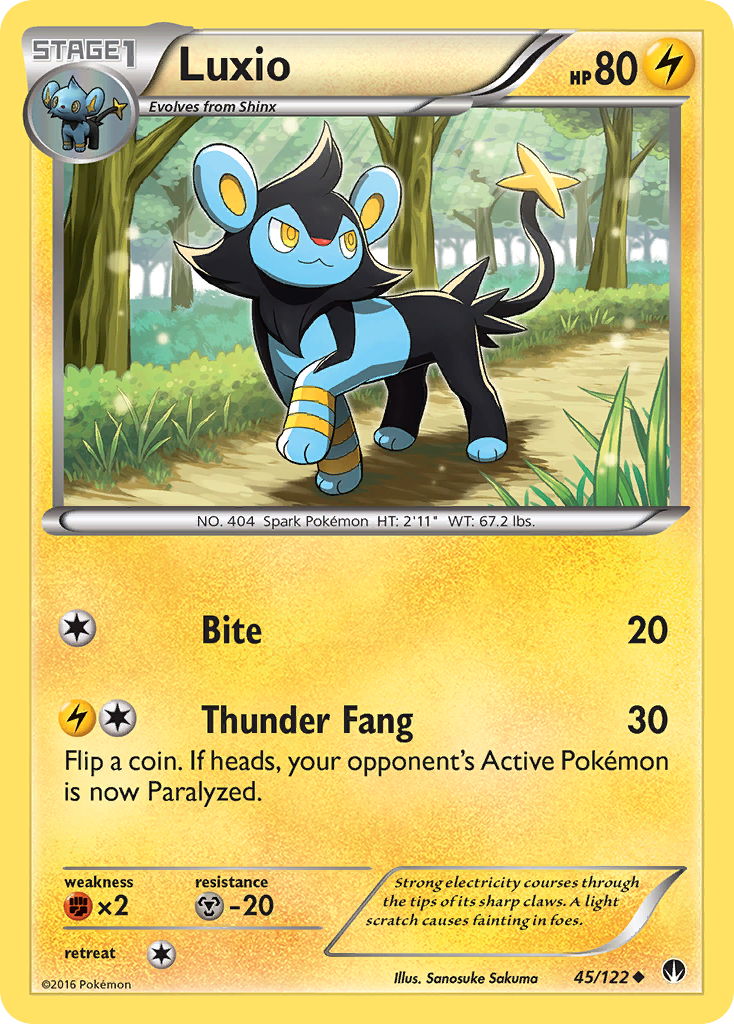 Luxio (45/122) [XY: BREAKpoint] | Shuffle n Cut Hobbies & Games