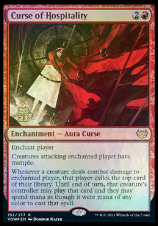 Curse of Hospitality [Innistrad: Crimson Vow Prerelease Promos] | Shuffle n Cut Hobbies & Games