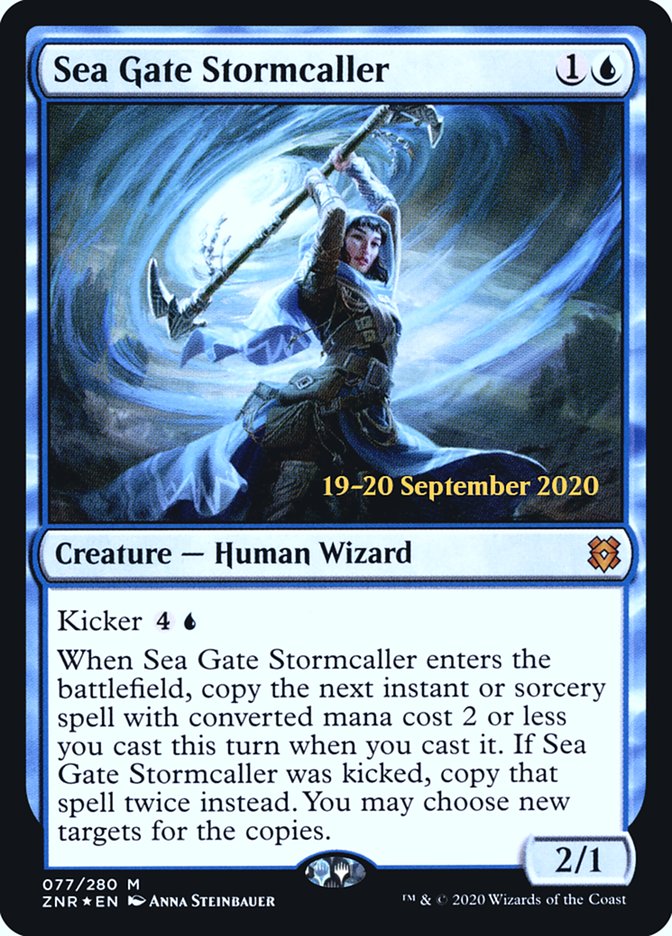 Sea Gate Stormcaller [Zendikar Rising Prerelease Promos] | Shuffle n Cut Hobbies & Games