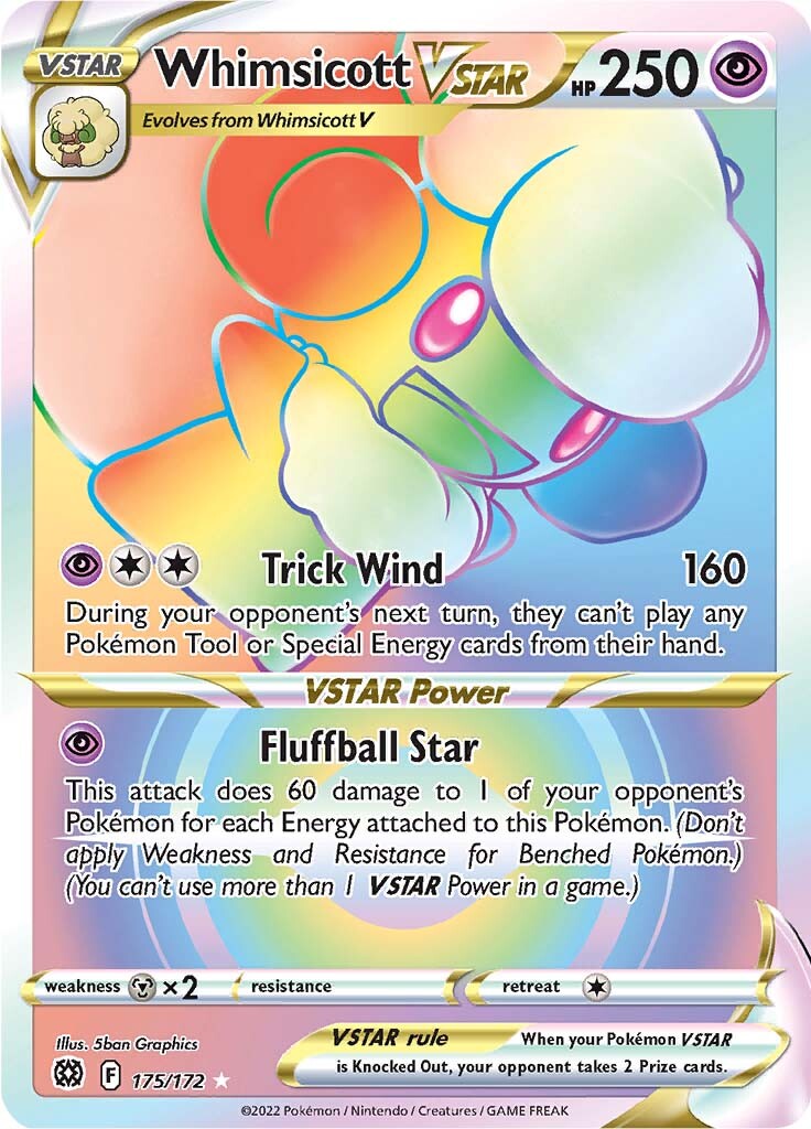 Whimsicott VSTAR (175/172) [Sword & Shield: Brilliant Stars] | Shuffle n Cut Hobbies & Games