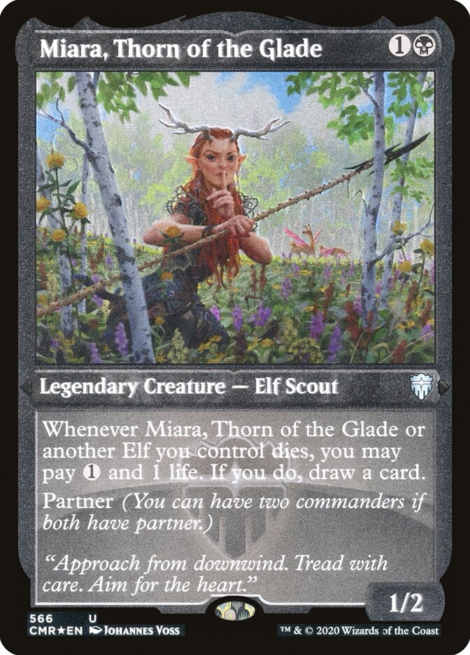 Miara, Thorn of the Glade (Etched) [Commander Legends] | Shuffle n Cut Hobbies & Games