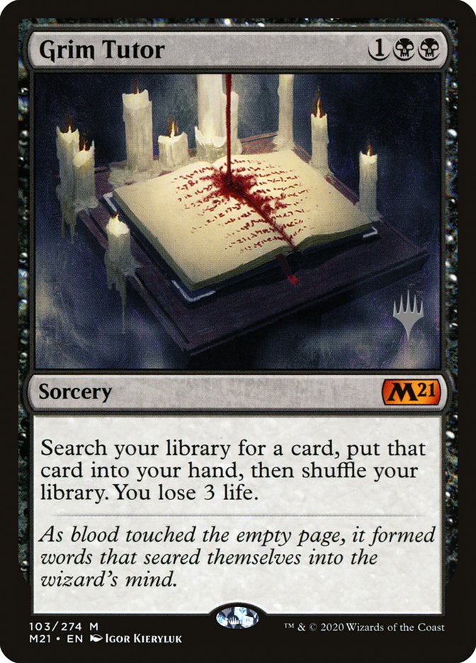 Grim Tutor (Promo Pack) [Core Set 2021 Promos] | Shuffle n Cut Hobbies & Games