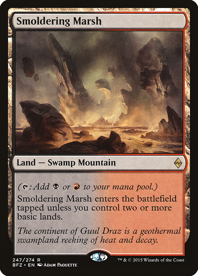 Smoldering Marsh [Battle for Zendikar] | Shuffle n Cut Hobbies & Games