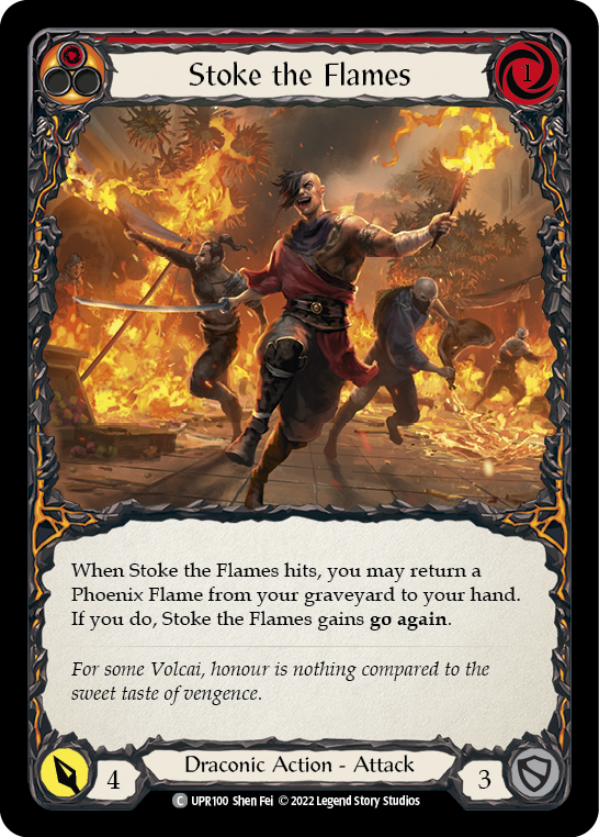 Stoke the Flames [UPR100] (Uprising)  Rainbow Foil | Shuffle n Cut Hobbies & Games