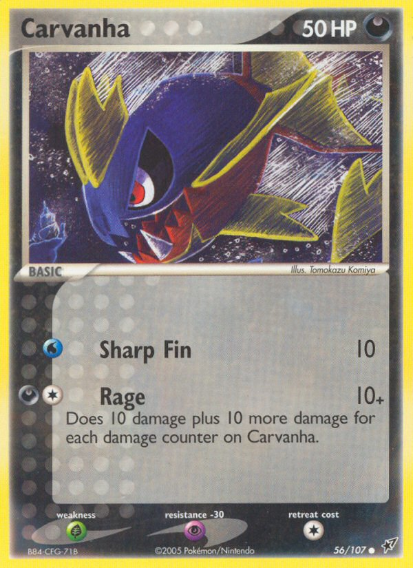 Carvanha (56/107) [EX: Deoxys] | Shuffle n Cut Hobbies & Games