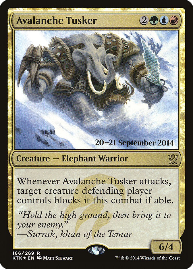 Avalanche Tusker [Khans of Tarkir Prerelease Promos] | Shuffle n Cut Hobbies & Games