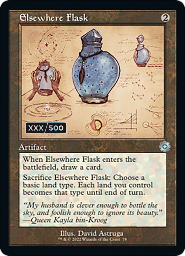 Elsewhere Flask (Retro Schematic) (Serialized) [The Brothers' War Retro Artifacts] | Shuffle n Cut Hobbies & Games