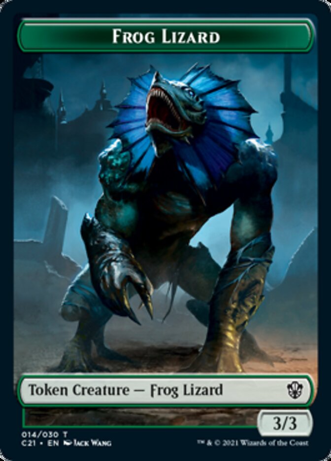 Frog Lizard // Elephant Double-Sided Token [Commander 2021 Tokens] | Shuffle n Cut Hobbies & Games