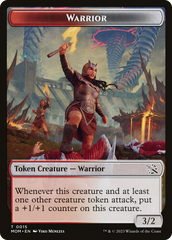 Warrior // Wrenn and Realmbreaker Emblem Double-Sided Token [March of the Machine Tokens] | Shuffle n Cut Hobbies & Games