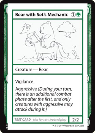 Bear with Set's Mechanic (2021 Edition) [Mystery Booster Playtest Cards] | Shuffle n Cut Hobbies & Games