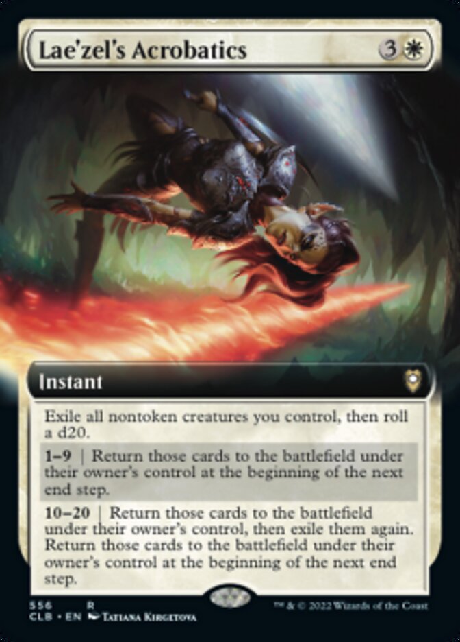 Lae'zel's Acrobatics (Extended Art) [Commander Legends: Battle for Baldur's Gate] | Shuffle n Cut Hobbies & Games