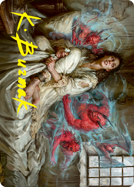 Eruth, Tormented Prophet Art Card (Gold-Stamped Signature) [Innistrad: Crimson Vow Art Series] | Shuffle n Cut Hobbies & Games