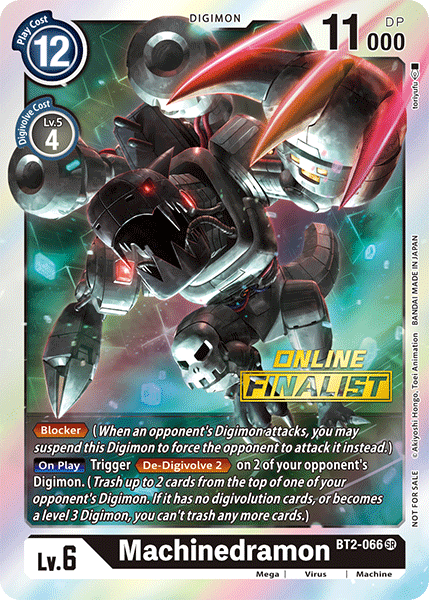 Machinedramon [BT2-066] (Online Finalist) [Release Special Booster Ver.1.0 Promos] | Shuffle n Cut Hobbies & Games