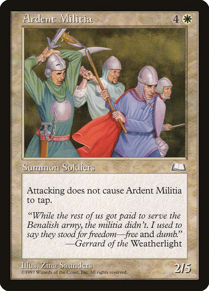 Ardent Militia [Weatherlight] | Shuffle n Cut Hobbies & Games