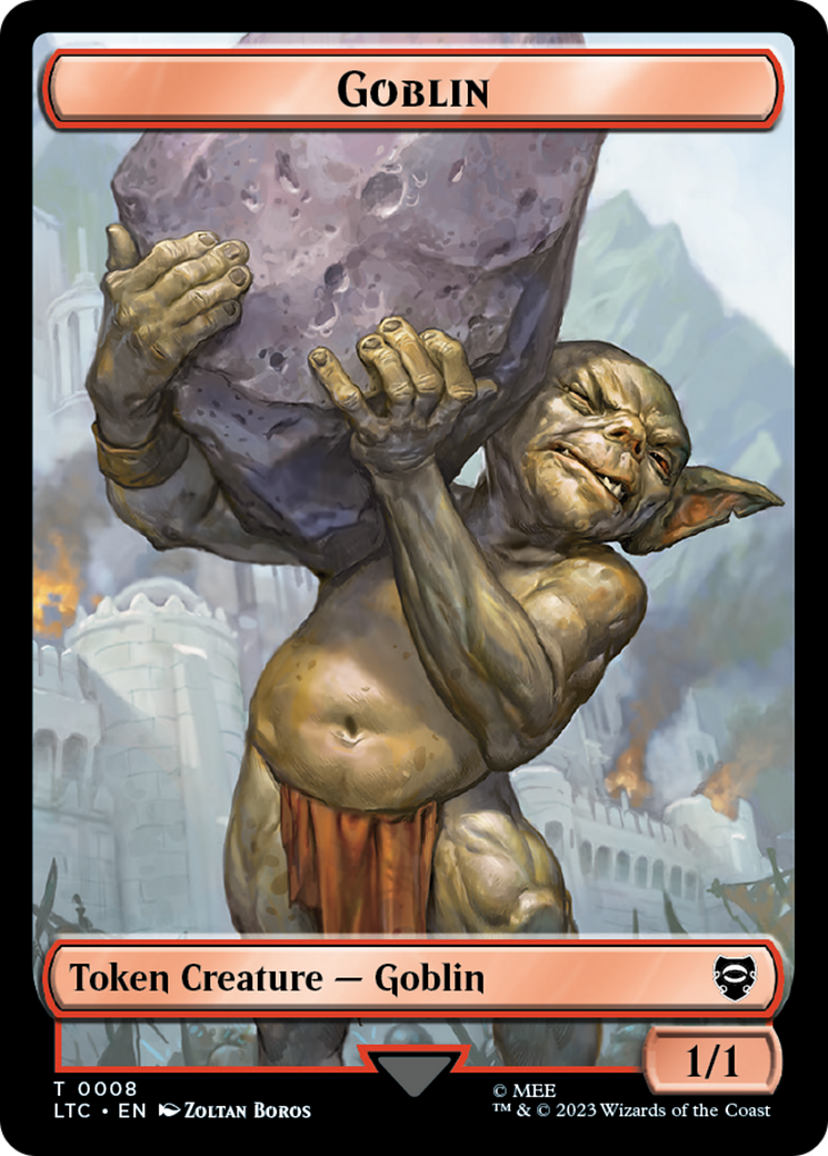 Goblin // Wraith Double-Sided Token [The Lord of the Rings: Tales of Middle-Earth Commander Tokens] | Shuffle n Cut Hobbies & Games