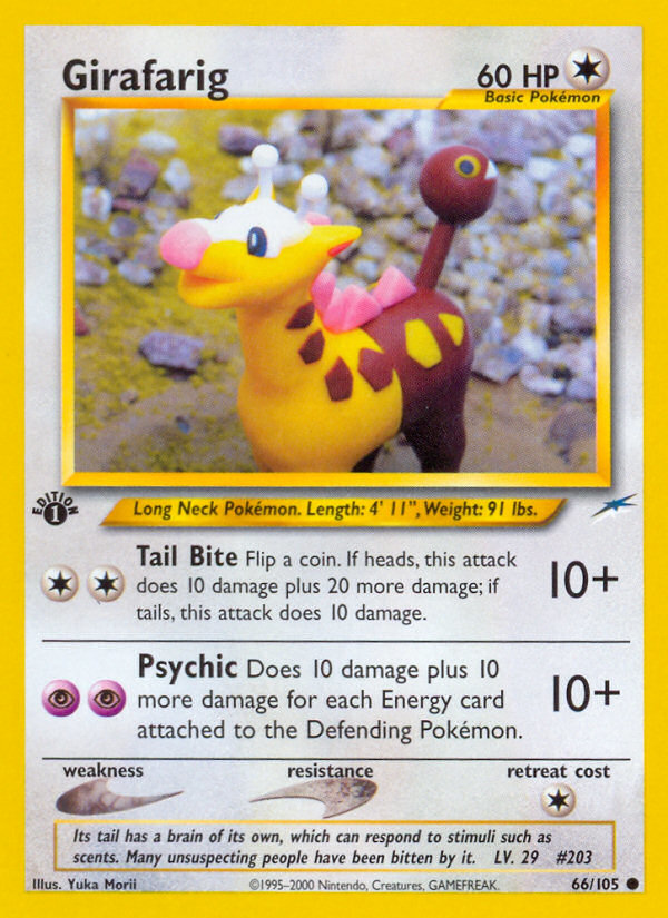 Girafarig (66/105) [Neo Destiny 1st Edition] | Shuffle n Cut Hobbies & Games