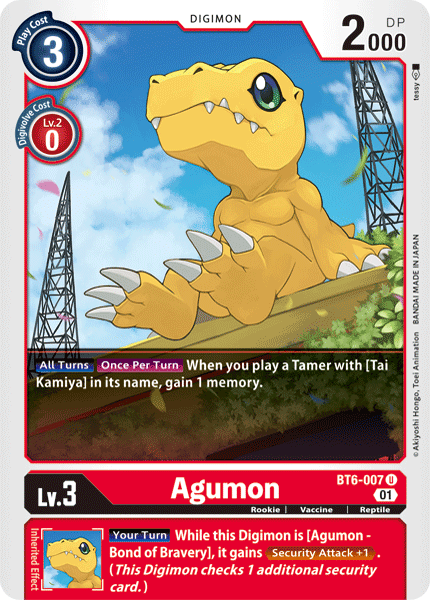 Agumon [BT6-007] [Double Diamond] | Shuffle n Cut Hobbies & Games