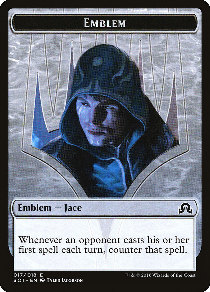 Jace, Unraveler of Secrets Emblem [Shadows over Innistrad Tokens] | Shuffle n Cut Hobbies & Games