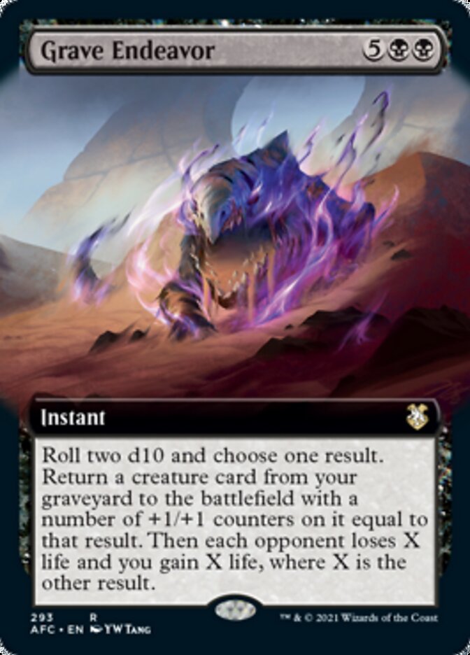Grave Endeavor (Extended Art) [Dungeons & Dragons: Adventures in the Forgotten Realms Commander] | Shuffle n Cut Hobbies & Games