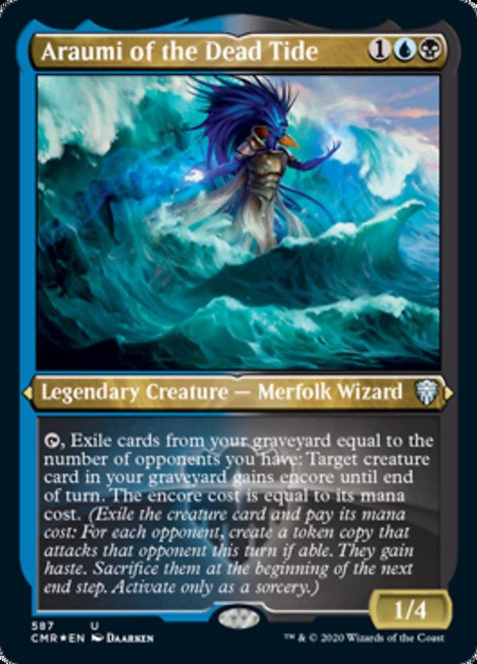 Araumi of the Dead Tide (Etched) [Commander Legends] | Shuffle n Cut Hobbies & Games