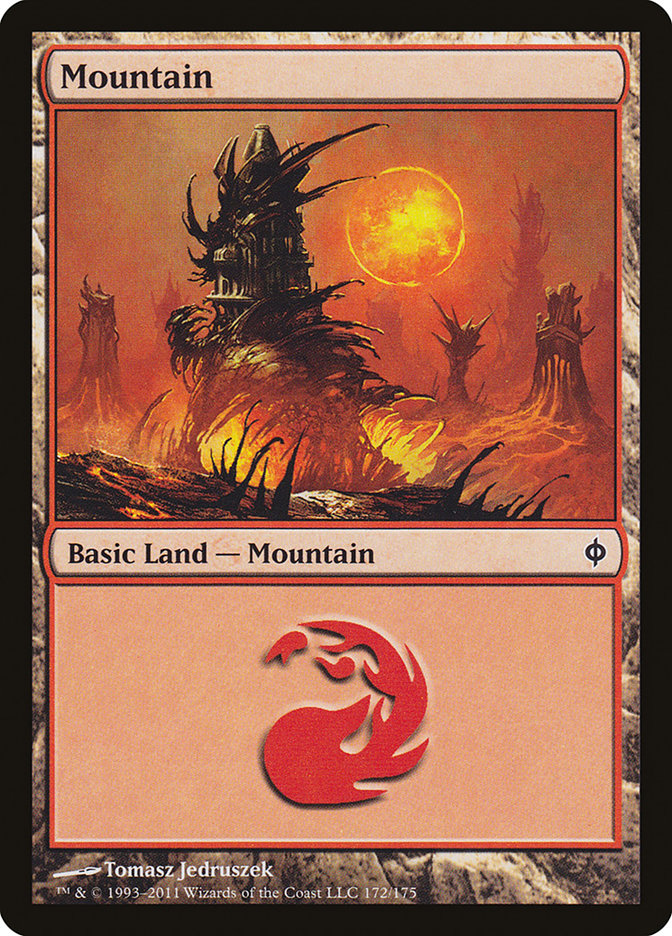Mountain (172) [New Phyrexia] | Shuffle n Cut Hobbies & Games