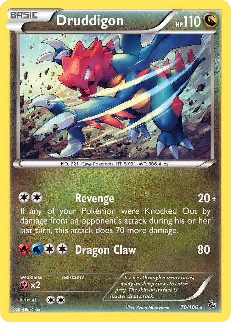 Druddigon (70/106) (Theme Deck Exclusive) [XY: Flashfire] | Shuffle n Cut Hobbies & Games