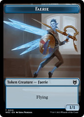 Faerie // Saproling Double-Sided Token [Wilds of Eldraine Commander Tokens] | Shuffle n Cut Hobbies & Games