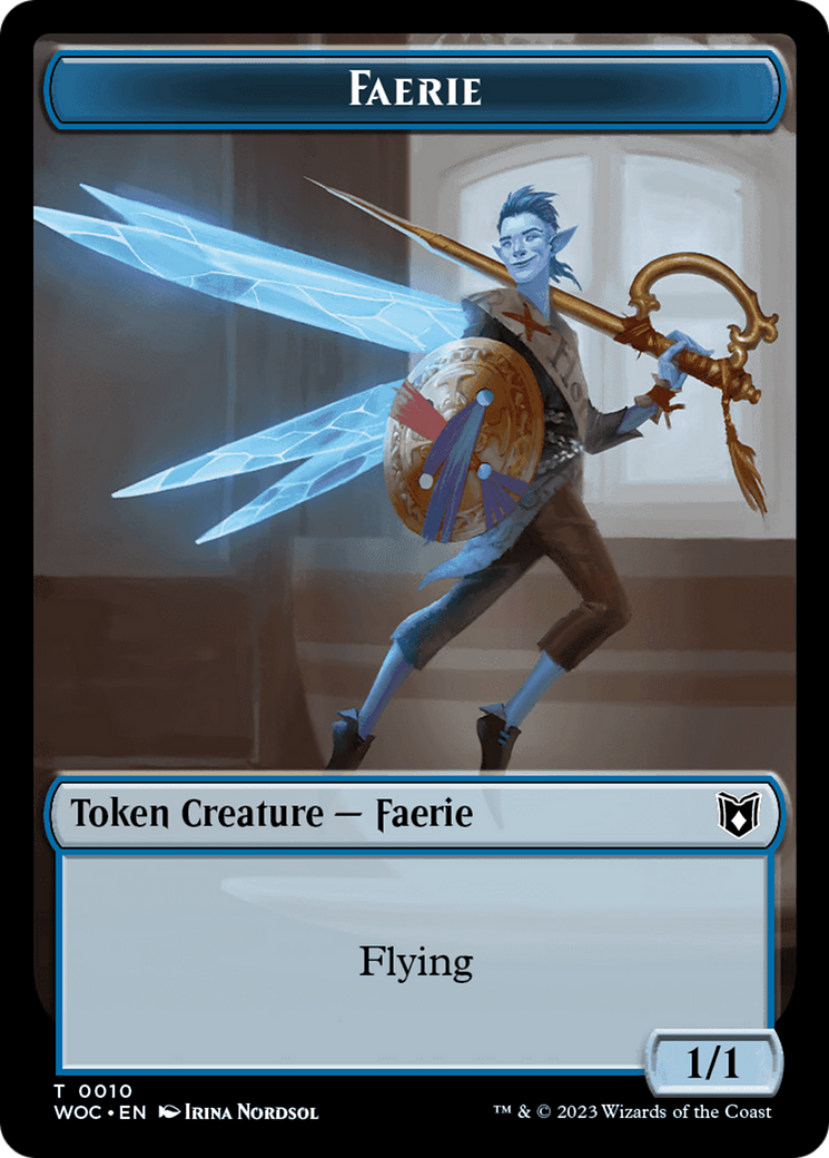 Faerie // Human Double-Sided Token [Wilds of Eldraine Commander Tokens] | Shuffle n Cut Hobbies & Games