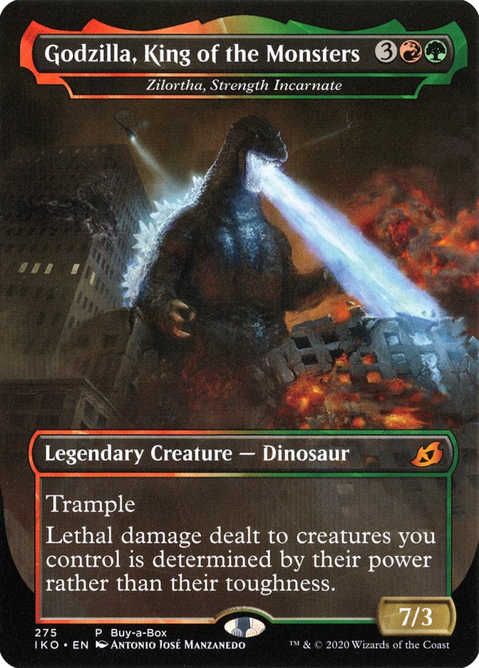 Zilortha, Strength Incarnate - Godzilla, King of the Monsters (Buy-A-Box) [Ikoria: Lair of Behemoths Promos] | Shuffle n Cut Hobbies & Games